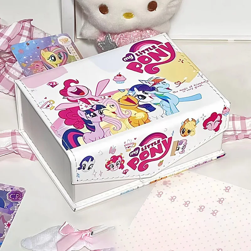 MINISO Cute Cartoon My Little Pony Storage Box Anime Kawaii PU Cortex impermeabile Jewelry Card Storage Box Toys Girl Gifts