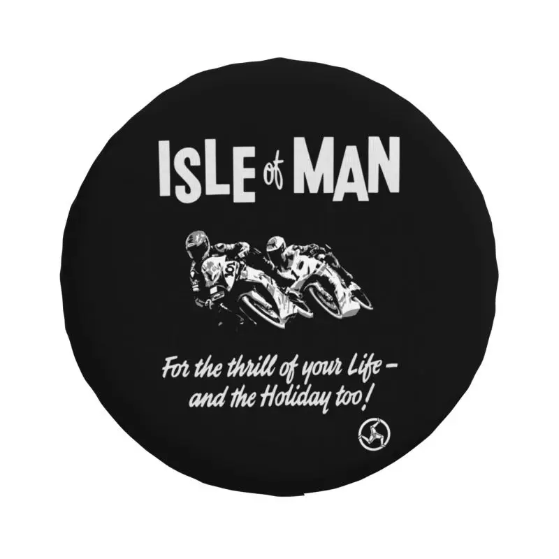 Custom Isle Of Man Spare Wheel Cover for Suzuki Mitsubish 4WD SUV Motorcycle Tt Races Tire Protector 14