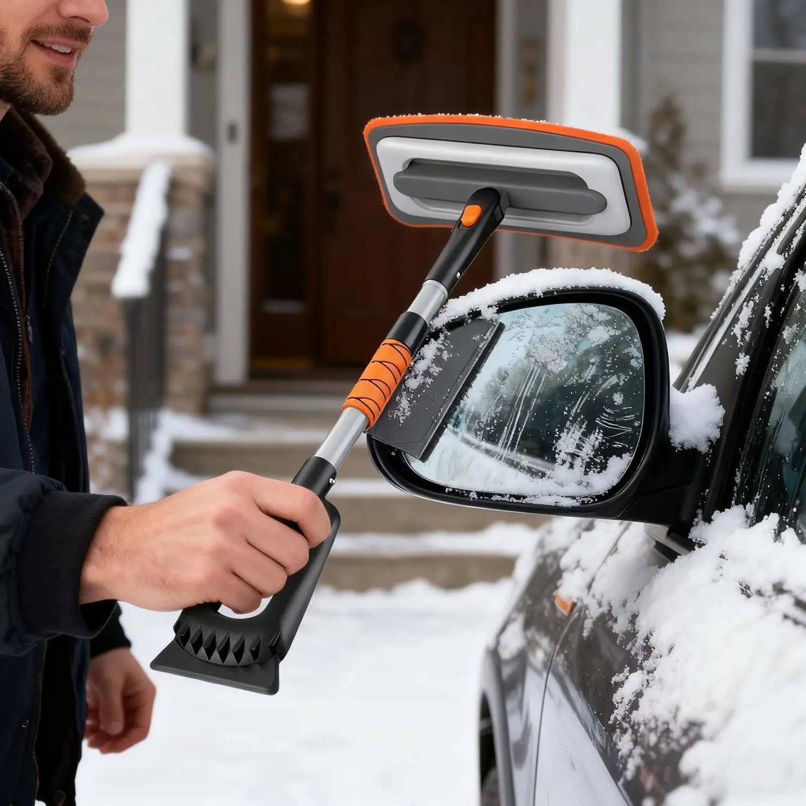 

Extendable Aluminum Alloy Ice Scrapers Car Windshield Snow printing Auto Windshield Scraper Supplies Winter Cleaning Accessories