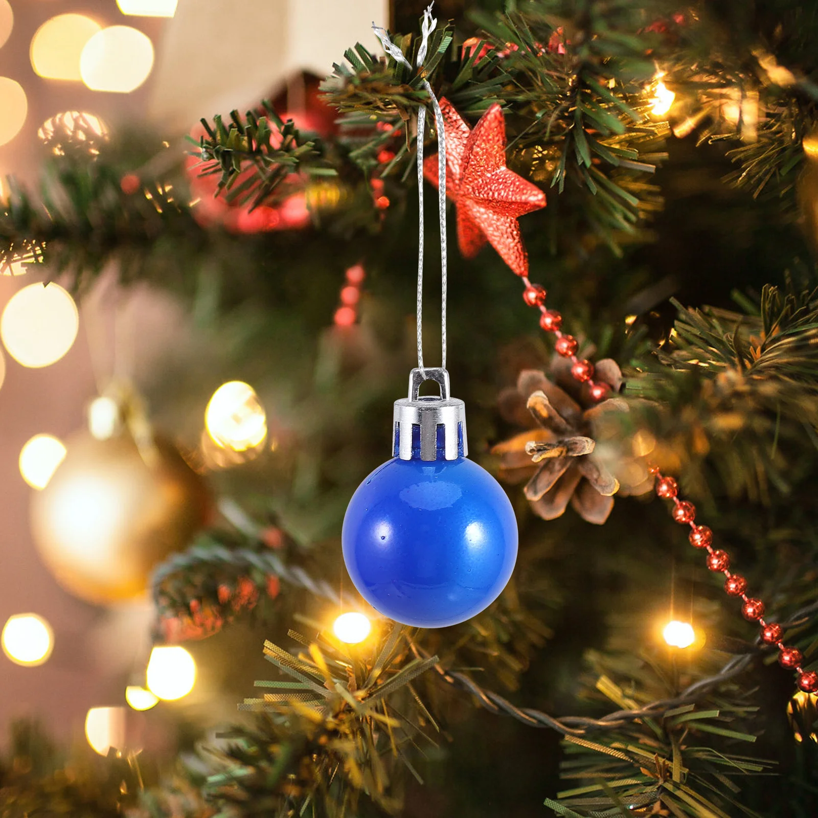 

24Pcs Christmas Ball Hanging Ornaments Mini Xmas Tree Balls Pendant Xmas Hanging Decor Festive Holiday Decorations Christmas