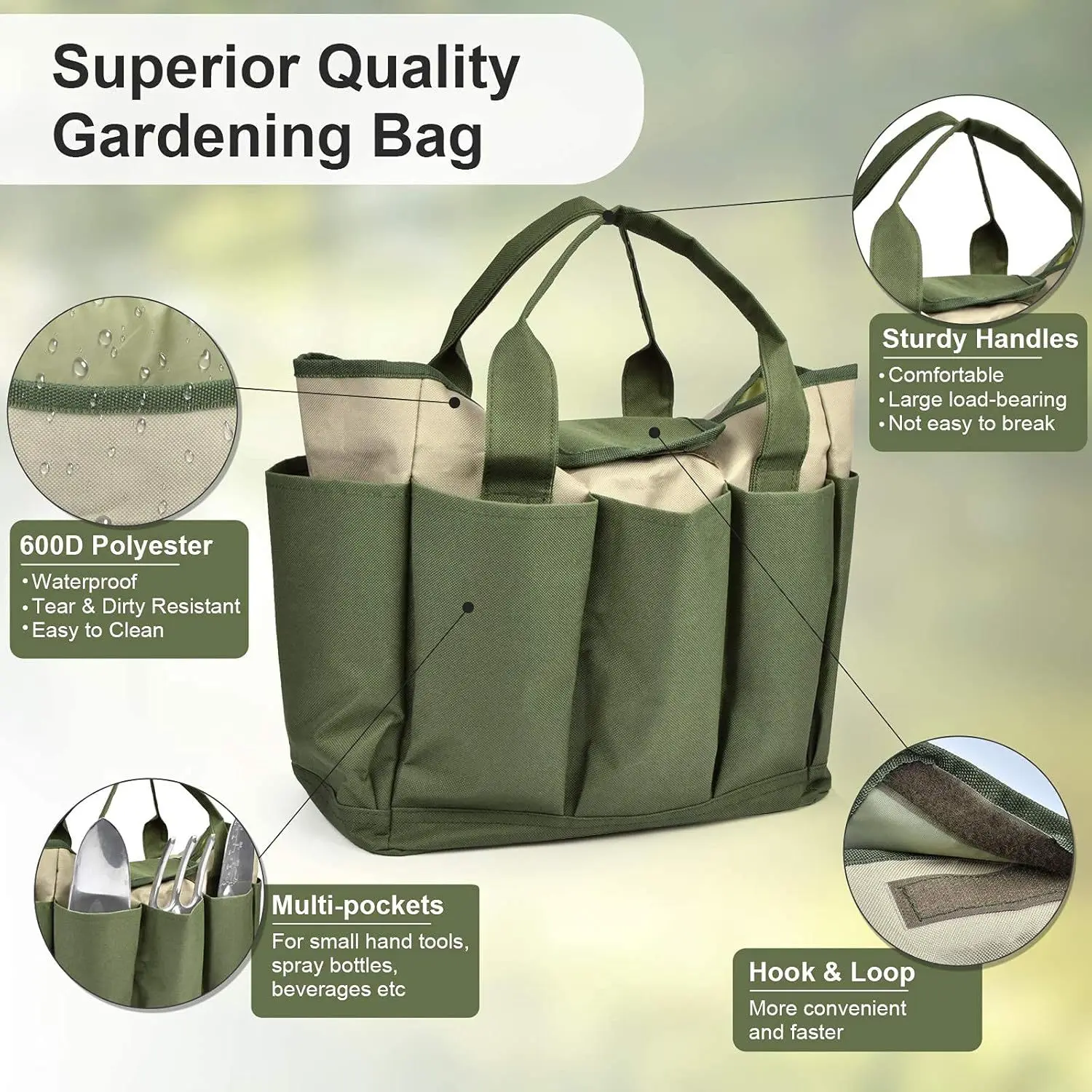 Horticultural Storage Sea Tool Storage Bag Large Capacity Multi-layer Partition Small Bag Multi-purpose Tool Kit