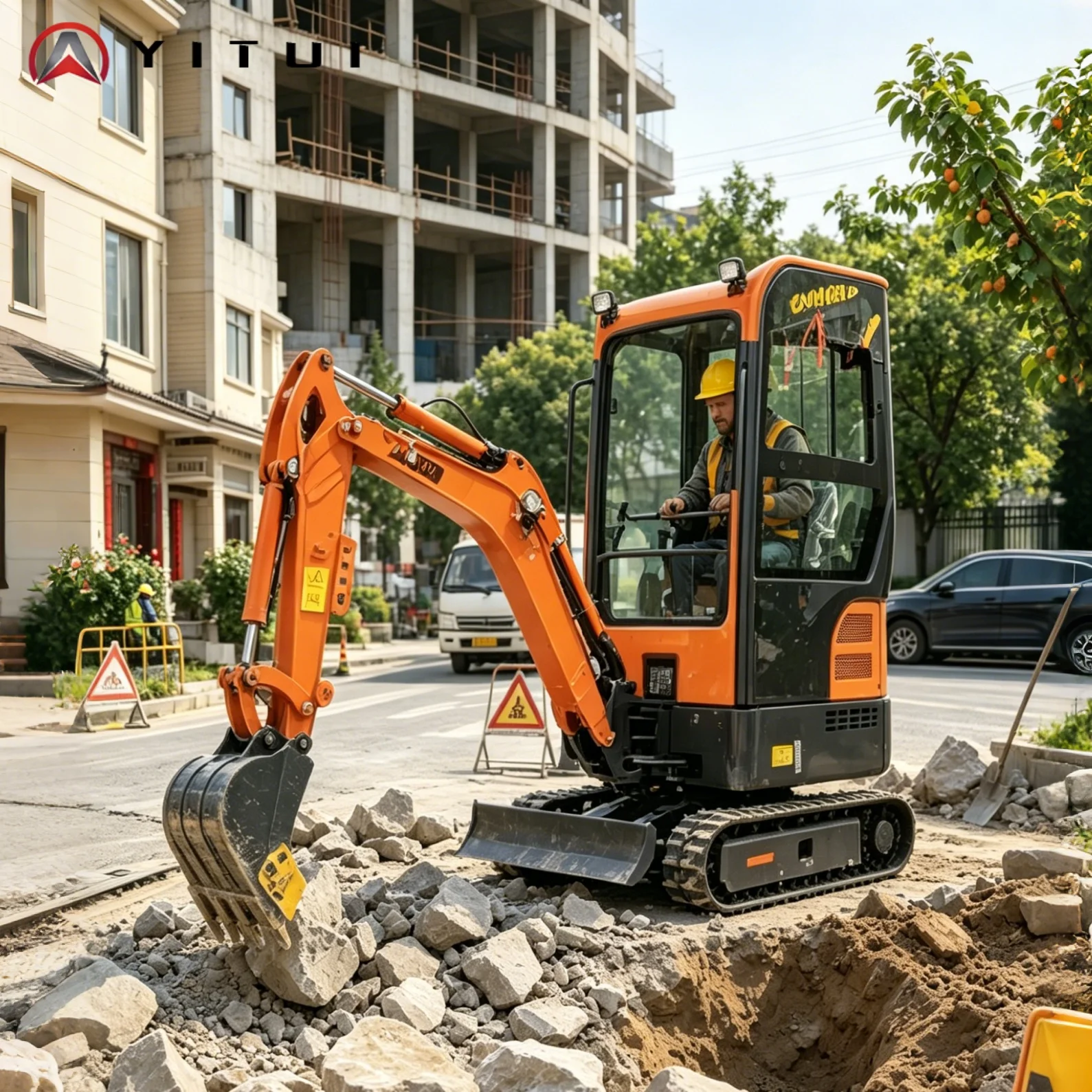 

Customized 1.5 Ton Mini Excavato Capacity Strong Digging Force Stable Performance Material Handling High Quality CE Mini Digger