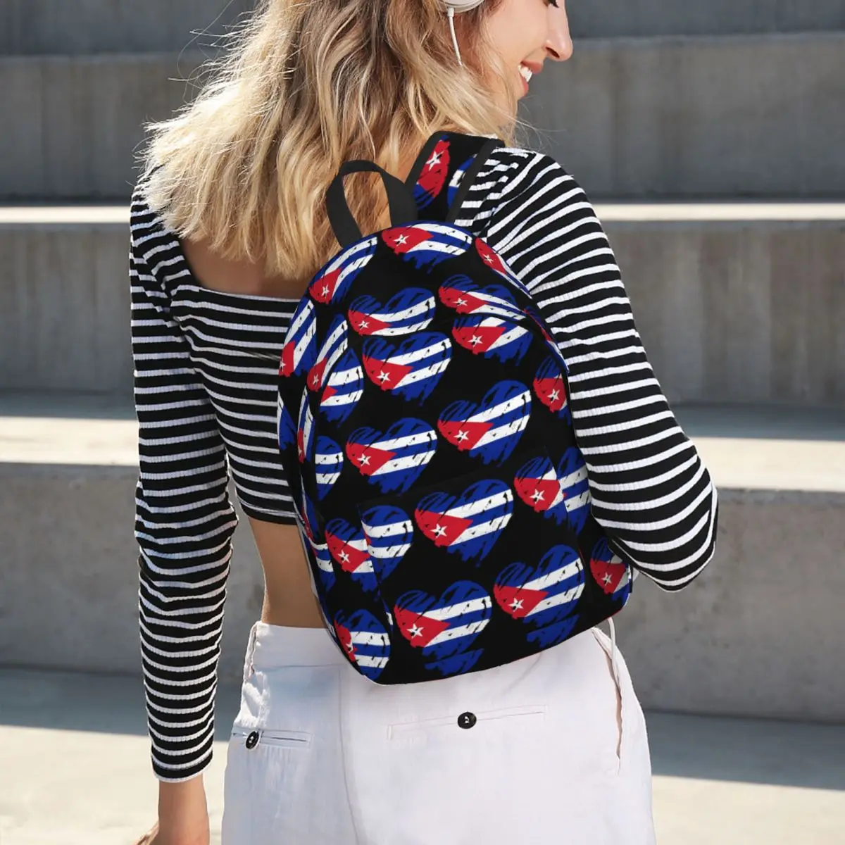

I Love Cuba Student Backpack School Bag Hiking Travel Daypack for Boys Girls Fashion Bookbag Shoulder Bags