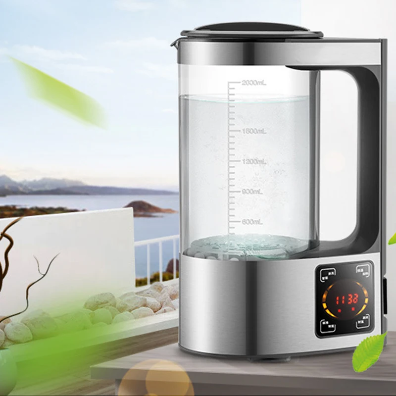 Generador de botellas de agua de hidrógeno rico de 2L, ionizador de agua alcalina, filtro de agua de hidrógeno