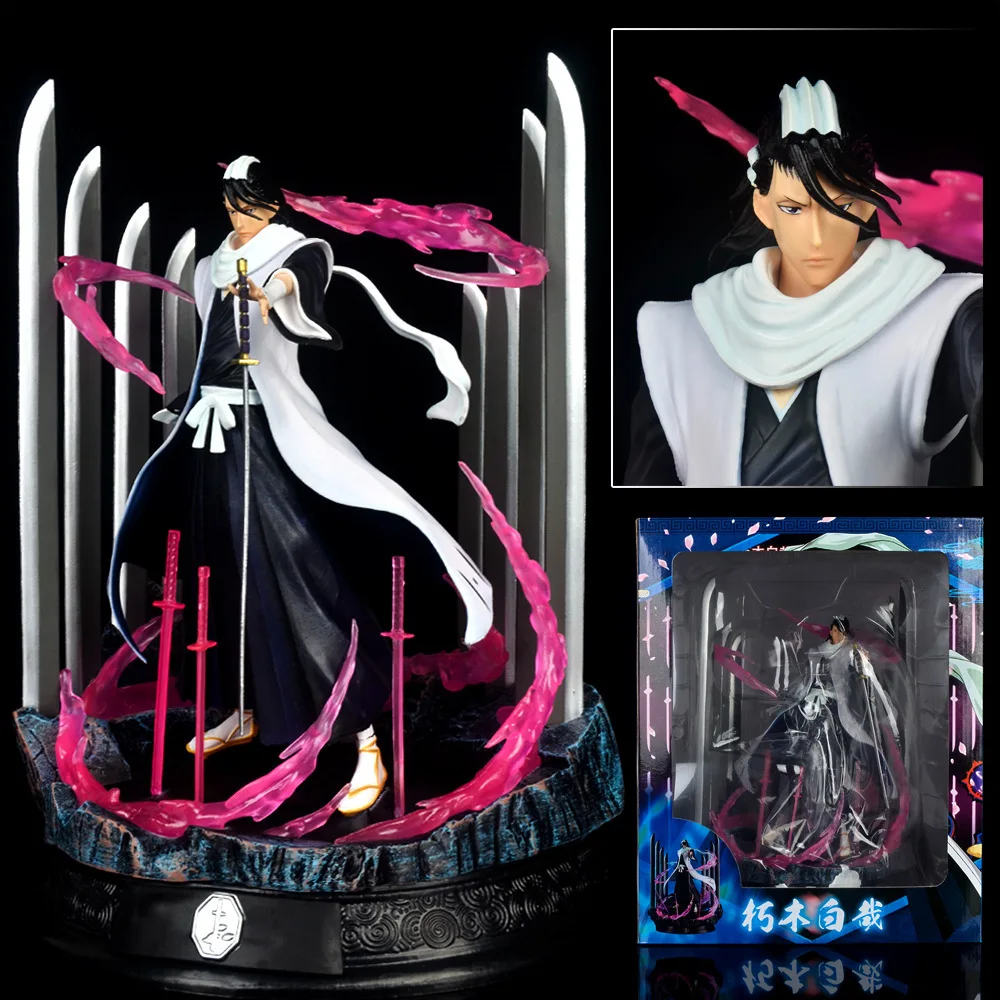 Bleach Anime Figures Gk Kuchiki Byakuya Ichigo Neliel Model Doll Figurine 32cm Pvc Action Figure Decor Statue Collectible Toy Gi