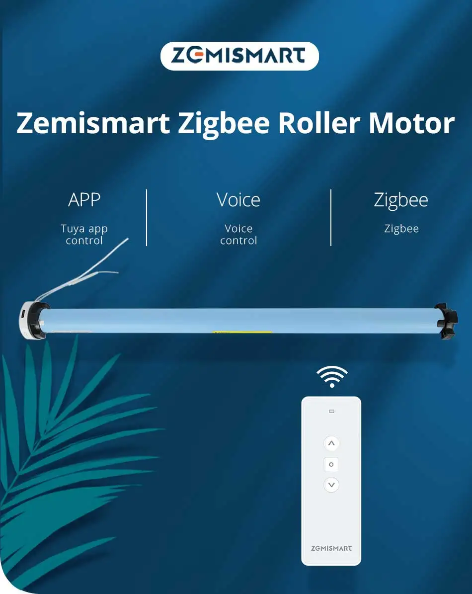 Zemismart Zigbee Rollos Motor Eingebauter Akku Funktioniert mit der Tuya Smartthings App Alexa Google Home Sprachsteuerung – Detail 2