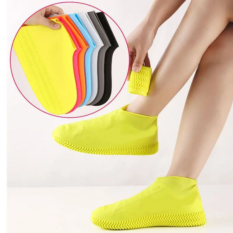 Silicone Rain Shoe Covers Rubber Rain Boots Cover for Rain Shoes Protector Silicone Shoes Overcoat Anti Slip