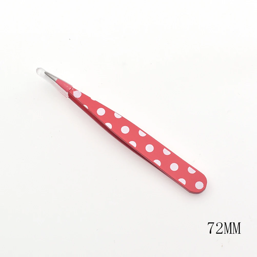 2pcs Stainless Steel Eyebrow Tweezers Slant Tip Portable Hair Removal Tool For Women Makeup Tweezers Eyelash Clip