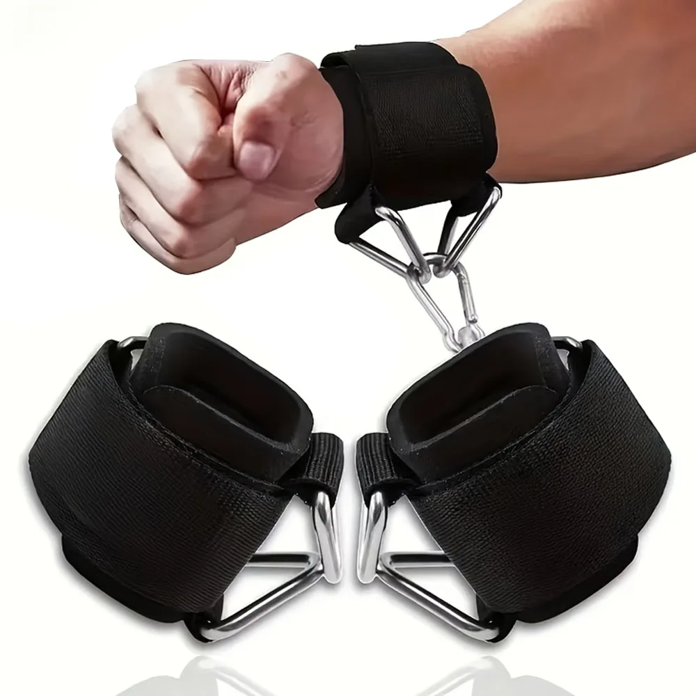 Image of Verstellbares Handgelenkband mit Neopren-Polsterung - Robuste Verstellbare Gurte, Rutschfester Griff, Geeignet für Gewichtheben