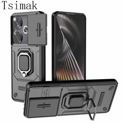 For POCO F6 Case Slide Lens Camera Armor Cover for Poco F6 X5 X6 F5 C65 C75 M6 Pro 4G Back Coque Xiaomi 14T Pro 14 Ultra Fundas