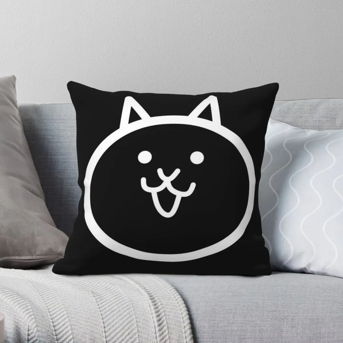 Battle Cat Dark Square Pillowcase Polyester Linen Velvet Printed Zip Decorative Pillow Case Bed Cushion Case