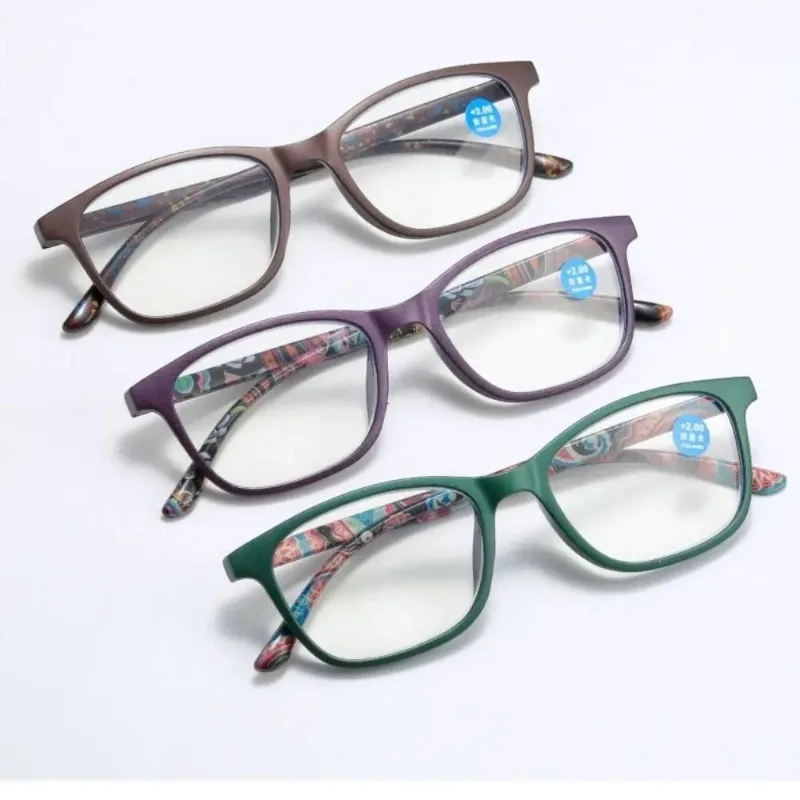 2025 Retro Printed Anti-blue Light High-Definition Reading Glasses  Prevent Fatigue Women Reading Eyeglasses Unisex