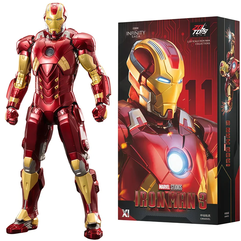 

ZD Toys Железный человек Тони Старк MK11 Фигурка Совместная подвижная статуя Модель Настольный орнамент Сборка игрушек Соберите рождественские подарки