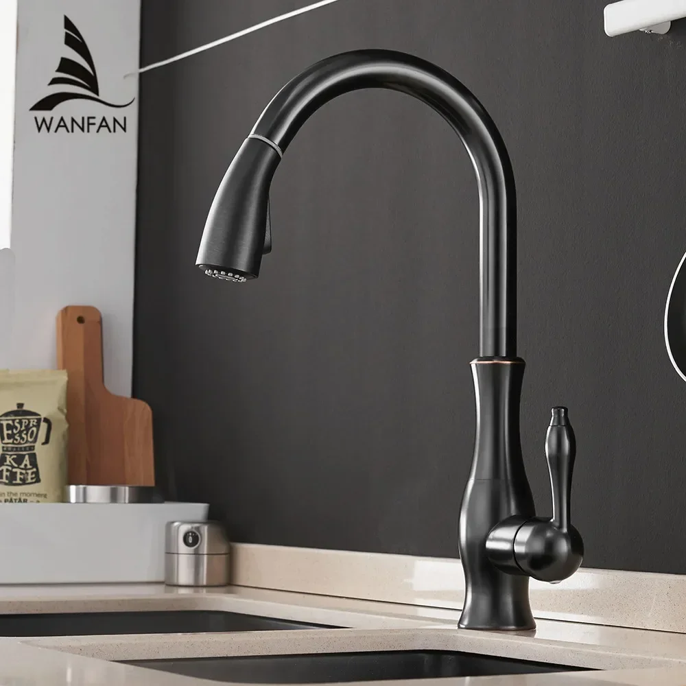 Kitchen Faucets Silver Single Handle Pull Out Kitchen Tap Single Hole Handle Swivel 360 Degree Water Mixer Tap Mixer Tap