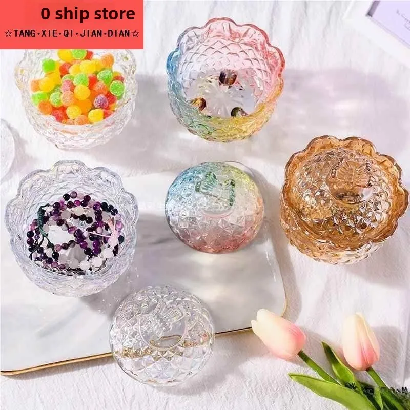 

Large Particle Sea Salt Storage Jar Crystal Pebble De-Magnetized Bowl Decorative Salt Container with Lid Kitchen Diningware