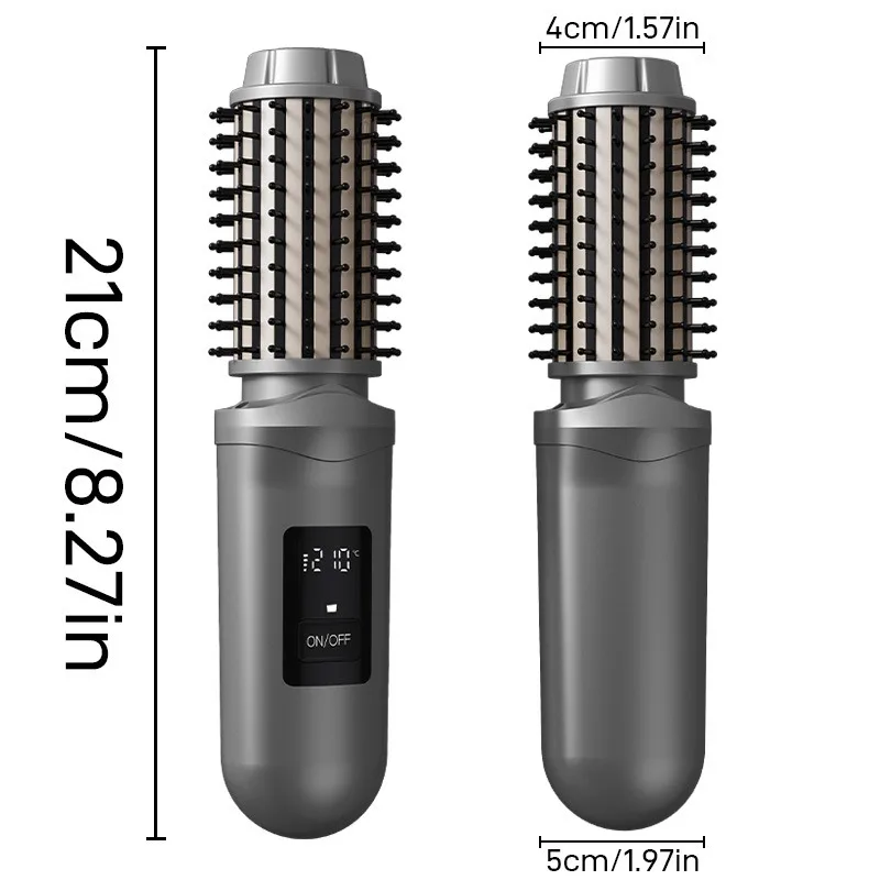 Negative Ion Hot Air Brush Professional Styling Tool Multi-Functional Heated Curling and Straightening Brush