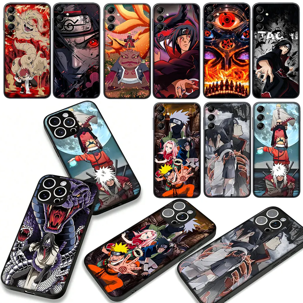 Чехол для Samsung Galaxy A56 A55 A25 A35 A54 S8 S9 S20 S21 FE S10 Plus A53 A13 A33 A34 A21S Akatsukis Uchihas Itachis Sasukes