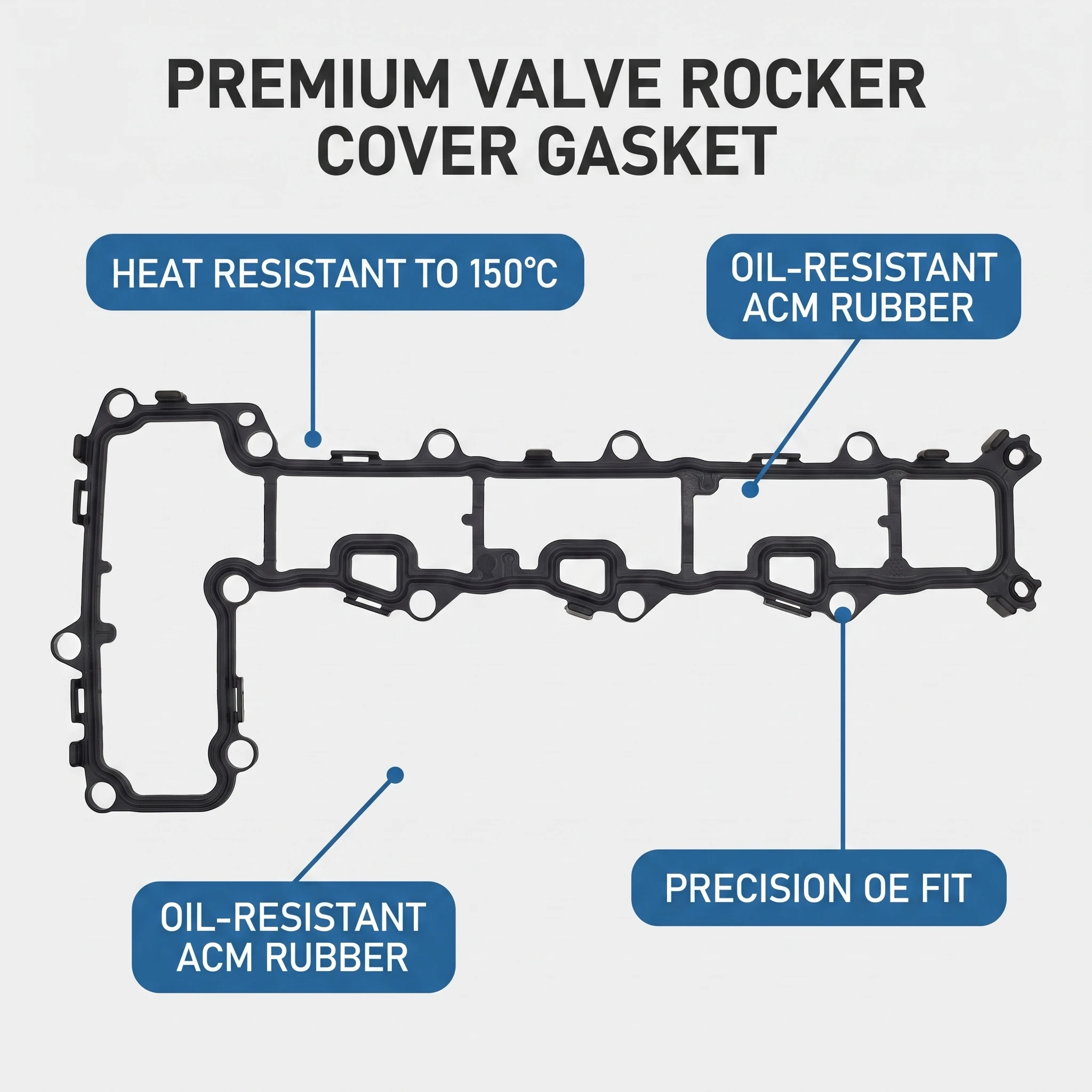 Engine Valve Rocker Cover Gasket for Peugeot 308 508 Boxer Citroen C4 C5 Ford 2.0 2.2 BlueHDi OE 9801292980 1887374 793.570