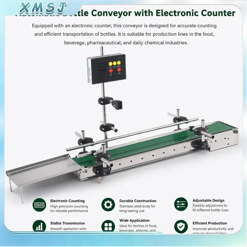 600mm Automatic Waterproof Conveyor Belt Fiber Optic Sensor Small Digital Control Belt For Liquid Filling Machine