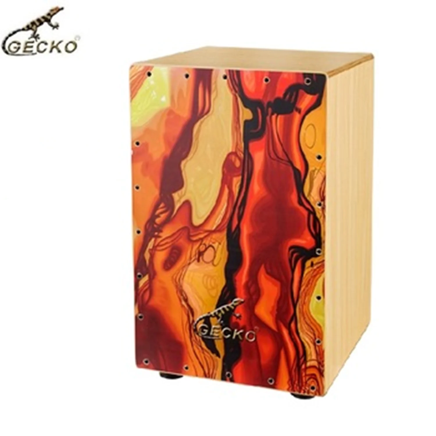 Gecko CL51BS Cajon Box Drum Wholesale Musical Percussion Instruments Colorful Birch Playing Surface Maple Cajon Box Drum