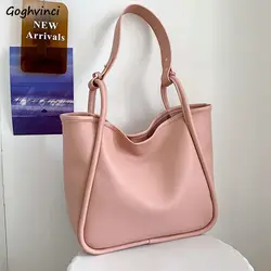 Underarm Shoulder Bags Women Big Capacity Pure Color PU Leather Office Ladies Casual Tote All-match Korean Fashion Texture Chic