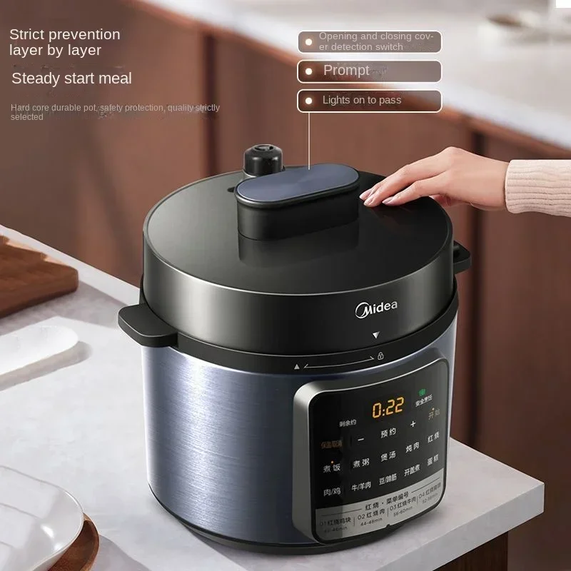 Midea electric pressure cooker 4 liters household multi-function intelligent reservation fully automatic rice cooker