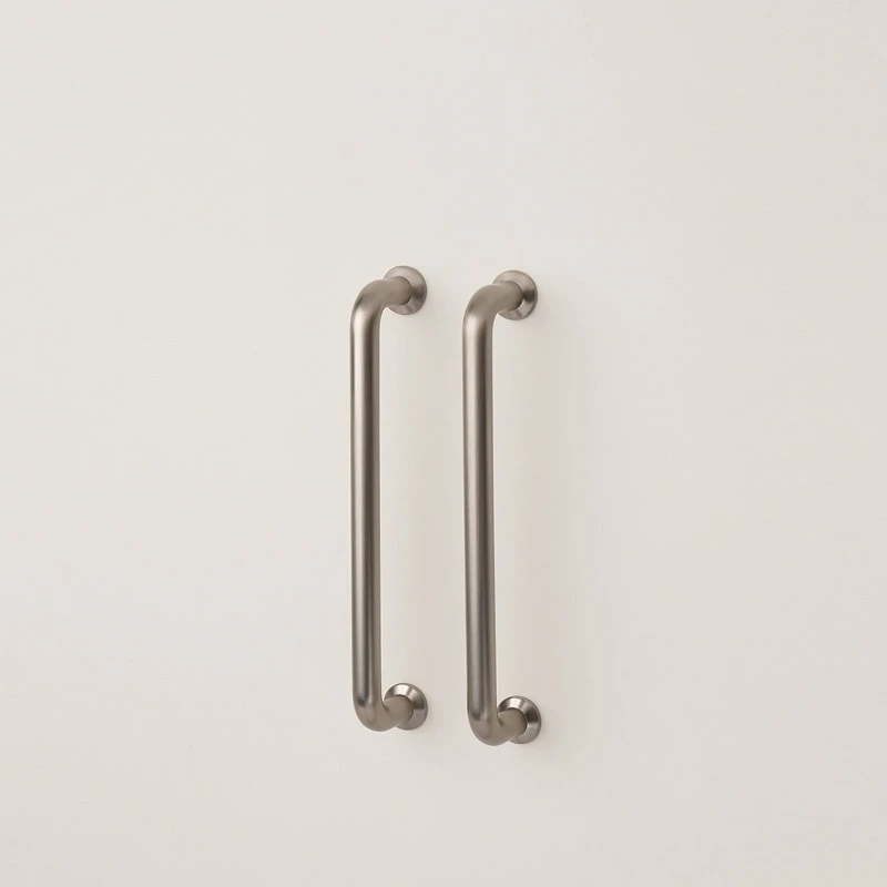 Italian minimalist door handle, wardrobe cabinet drawer silver long stainless steel simple retro brushed handle