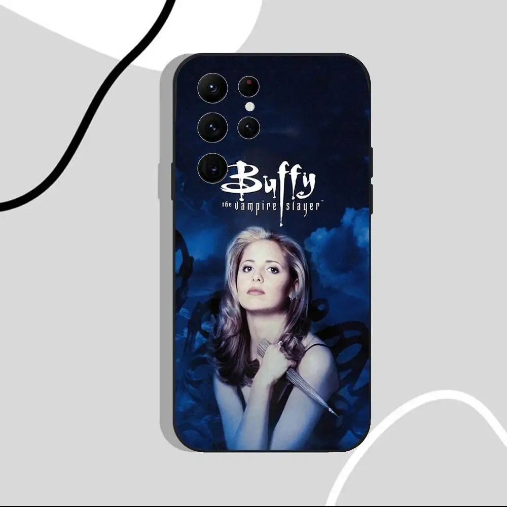 Buffy the Vampire Slayer Handyhülle für Samsung S25, S24 Ultra, S20, S30 Plus, S22 Plus, S23, Ultra 5G Silikon Schwarz Shell