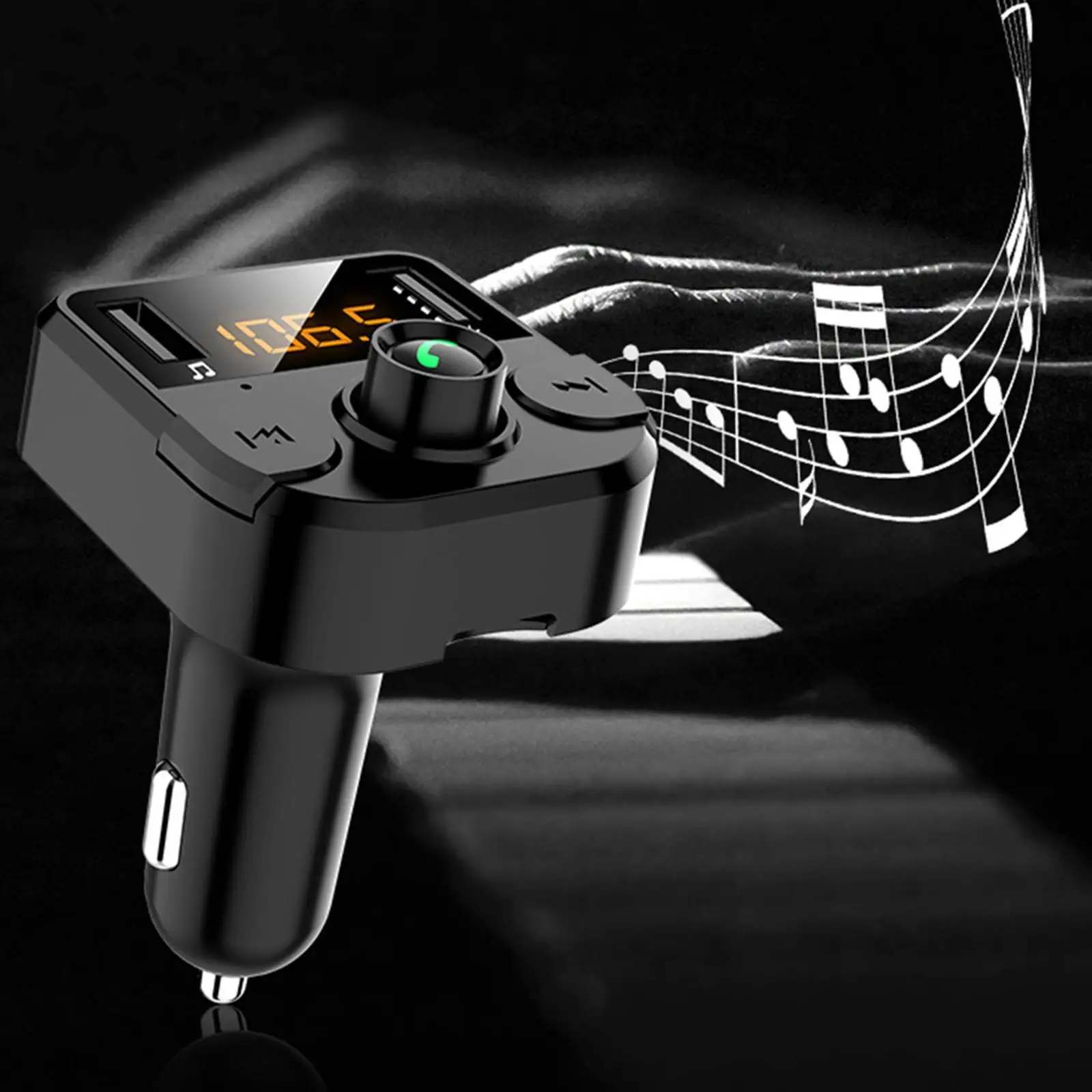 

Автомобильный MP3-плеер, портативный FM-передатчик с функцией Plug and Play и громкой связью