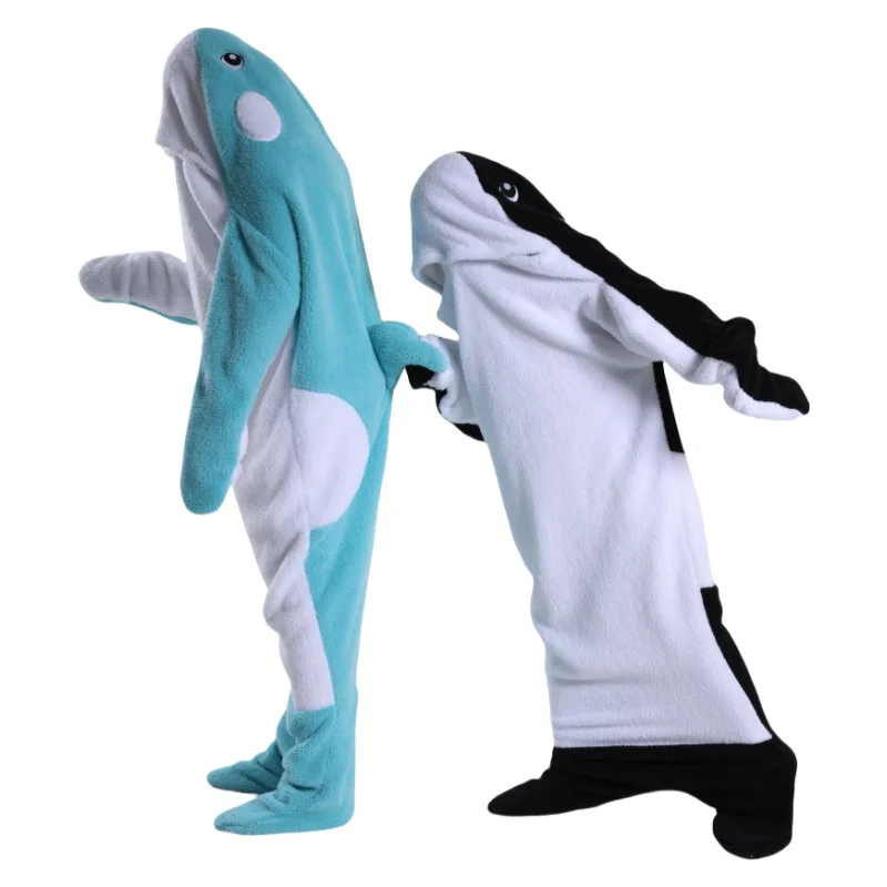animals pajamas Cosplay grey killer whale sleeping bag Costume Halloween for kid black killer whale jumpsuit