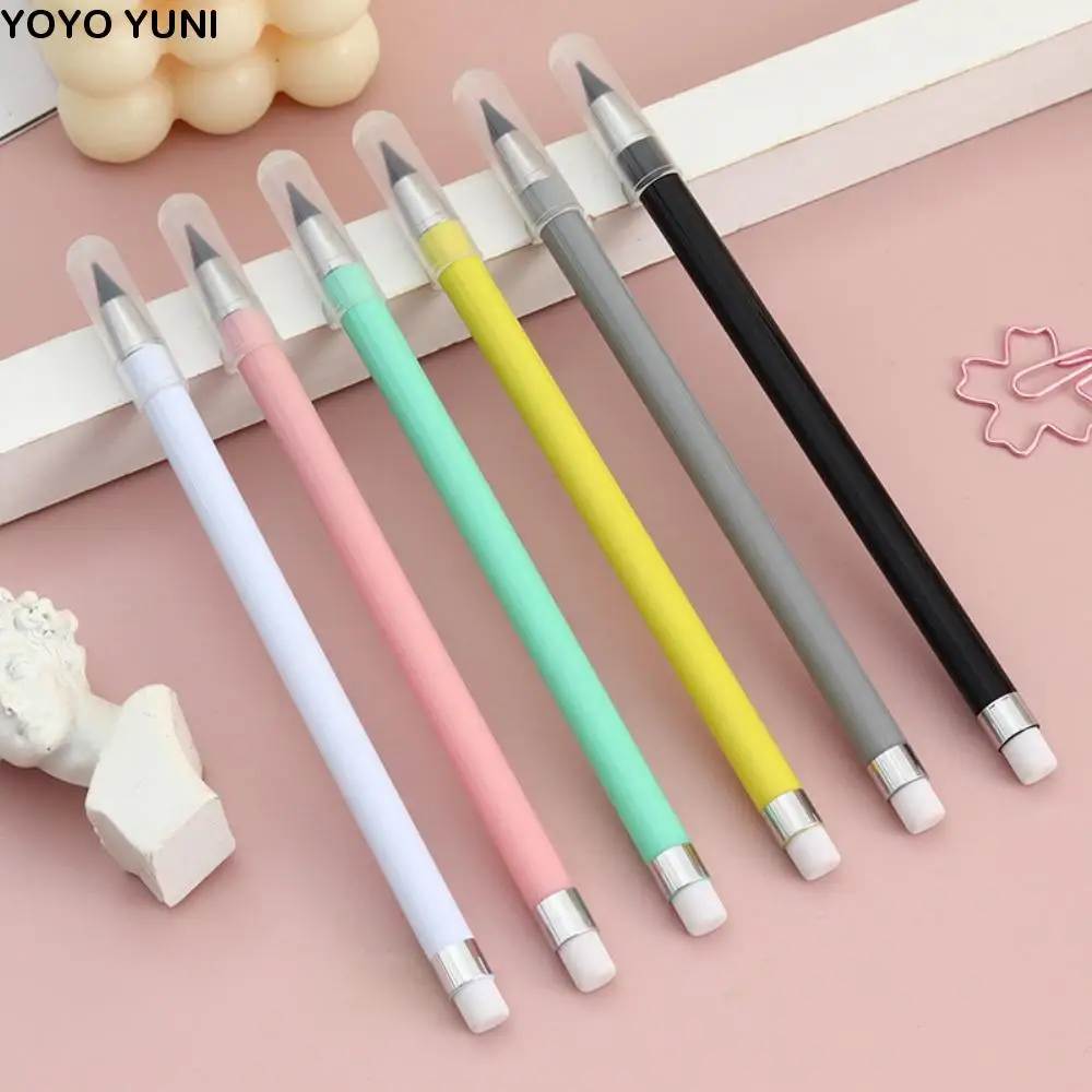 

Reusable Unlimited Writing Pencil Solid Color Wear Resistant Eternal Pencil Cute Kawaii Forever Pencil Painting Art