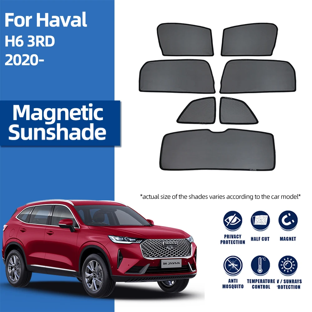 

For GWM Haval H6 3RD Gen 2021 2022 2023 2024 Car Sunshade Shield Front Rear Windshield Curtain Side Baby Window Sun Shade Visor