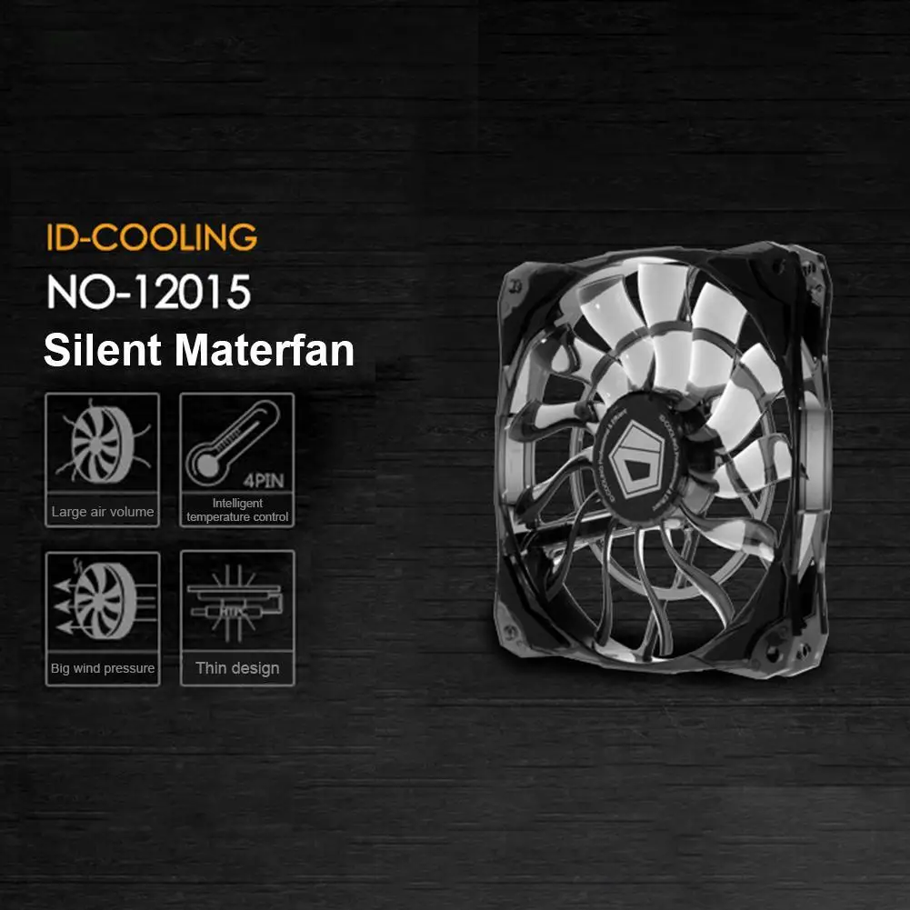 ID-COOLING 12cm Chassis Cooling Fan 4 Pin Silent CPU Radiator Heatsink Cooler