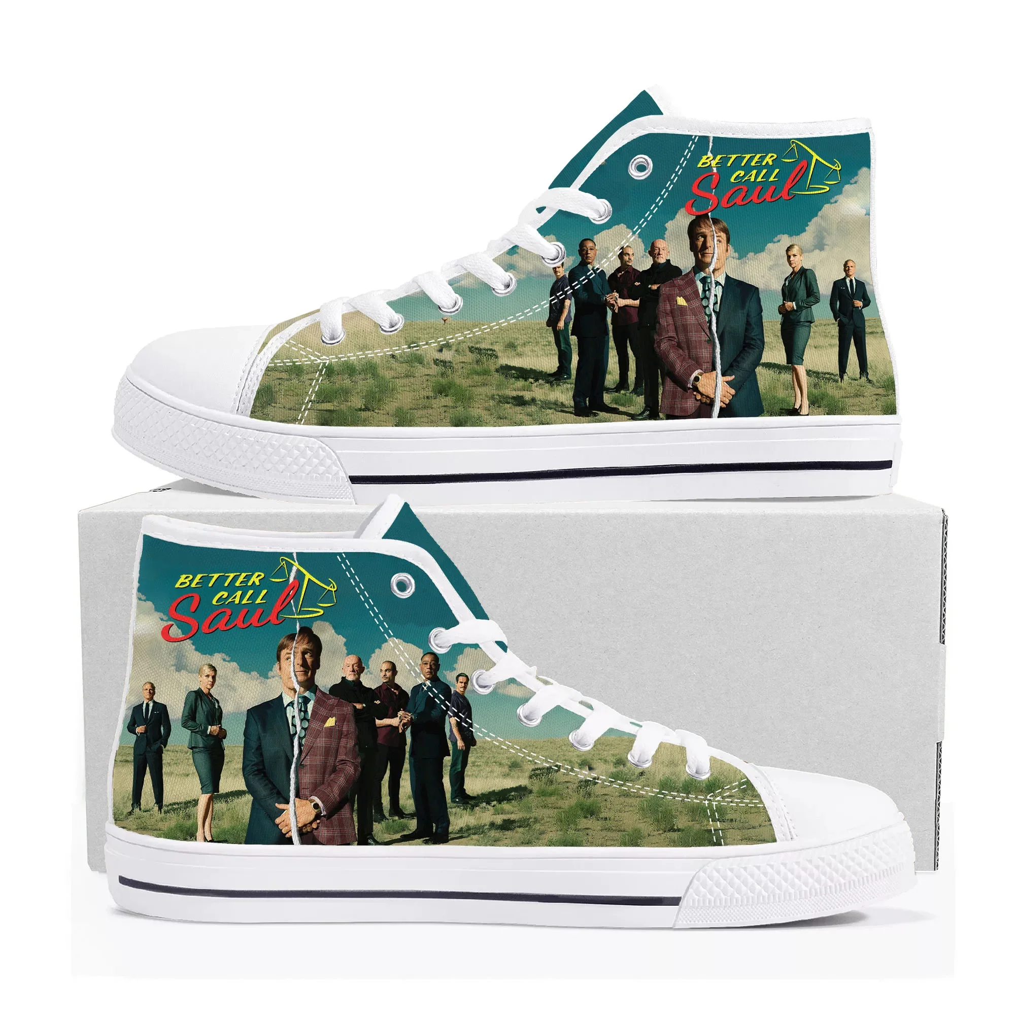 Better Call Saul High Top Sneakers Mens Womens Teenager Canvas High Quality Sneaker Casual Custom Made Shoes Customize DIY Shoe