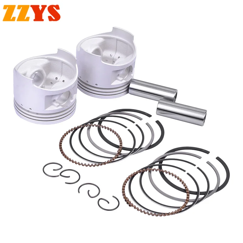 Cylinder Head Overhaul Mat Piston Rings Gasket Top End Kit Set Assembly For Yamaha XV250 XV250K XV V-STAR V STAR 250 2019-2023