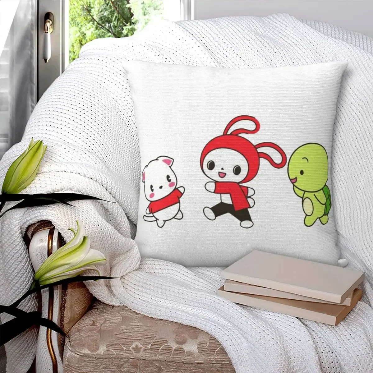 

JJ MIKEY MAIZEN Square Pillowcase Pillow Cover Polyester Cushion Zip Decorative Comfort Throw Pillow for Home Living Room