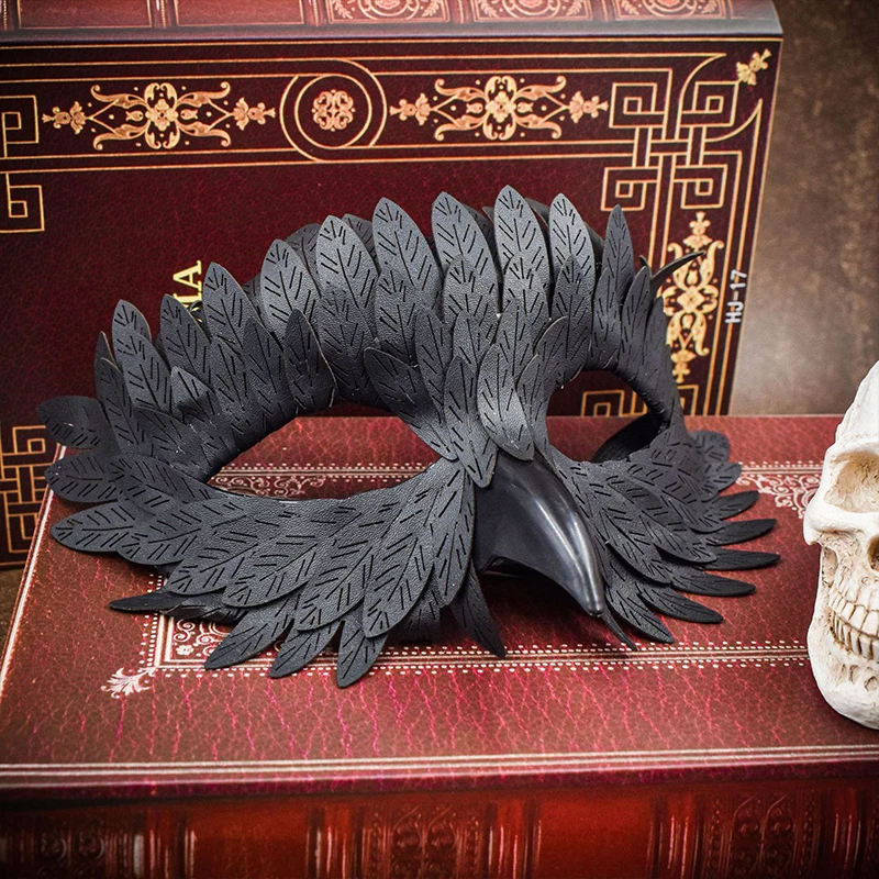 Bird Beak Eagle Mask Cosplay Owl Feather Half Face Animal Mask Masquerade Halloween Carnival Dress Up Party Costume Eye Mask image 2