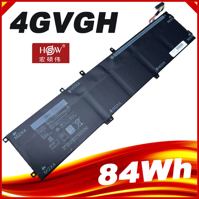 

New 4GVGH Laptop Battery for DELL Precision 5510 XPS 15 9550 series 1P6KD T453X 11.4V 84WH