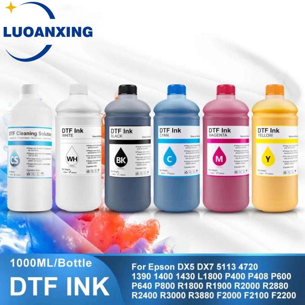 1000ML DTF Ink Direct Transfer Film Heat Transfer For Epson I3200 P800 L1800 1390 L800 L805 1430 3880 PET Film Ordinary Quality