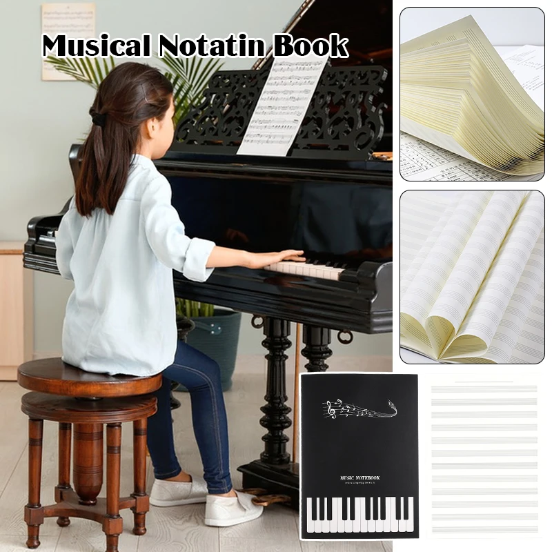 Blank Music Notebook Guitar Tablature Notebook Music Notebook Piano Blank Music Stave Staff Writing Paper 16 Sheets New