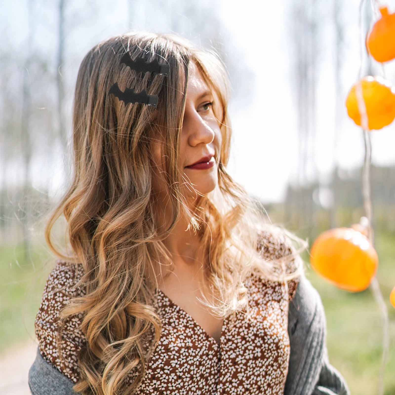 

5pcs Halloween Headband Clips Halloween Hairpins For Kids Party Costume Duckbill Clips Cosplay Accessories Hairpins (Black)