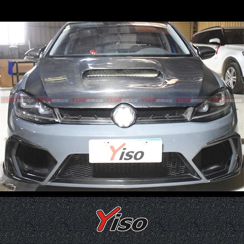 Suitable for GOLF 7 R GTI Rline Modified encirclement Aerodynamic kit GOLF 7 R GTI Modified Carbon fiber Aspec Front Bumper view 3