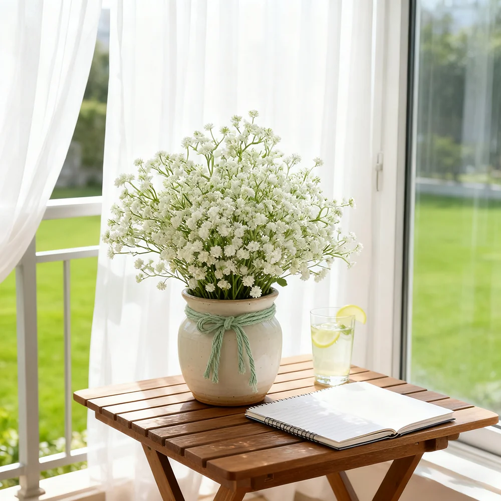 10/20/30 قطعة جيبسوفيلا باقة زهور التنفس الاصطناعي لزفاف العروس الديكور ديكور المنزل حلية الزهور وهمية DIY بها بنفسك الهدايا