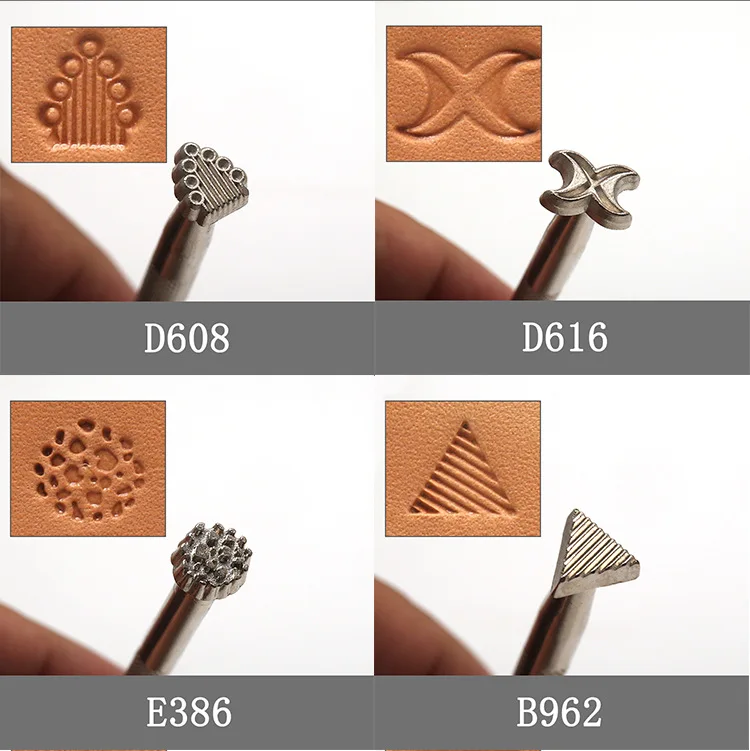 1 Stücke Leder Stempelset Metall Punch Werkzeug Stempel Wachs Leder Handwerk Punch Stempel – Detail 6