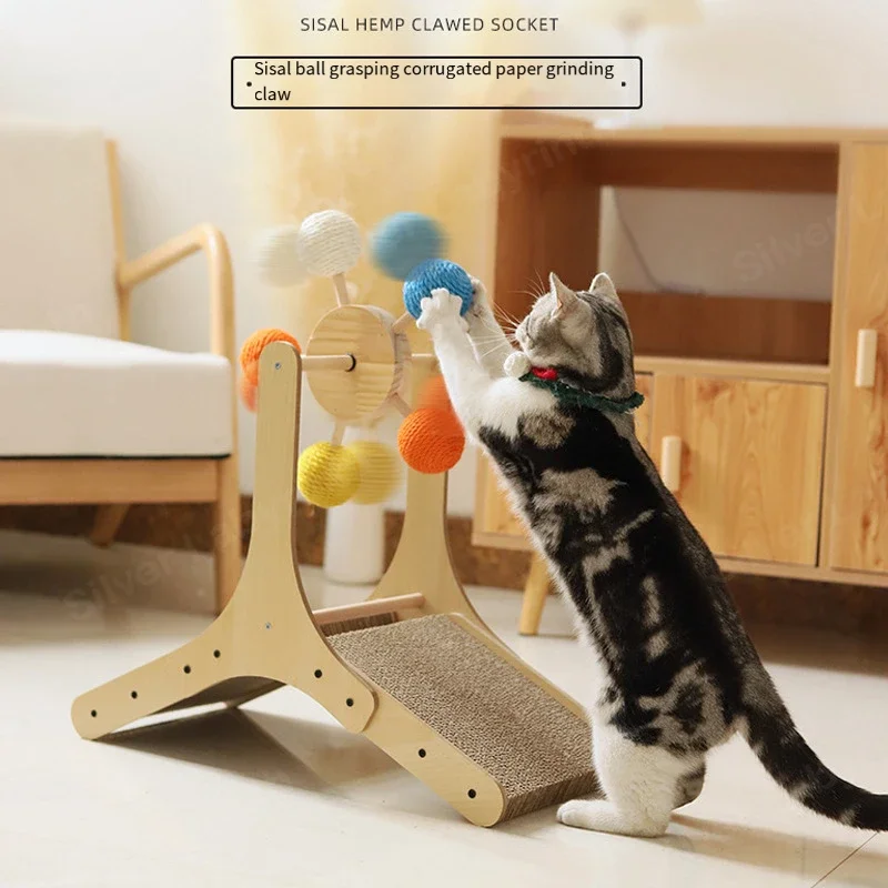 turntable cat scratching board wholesale sisal cat toy ball grinding claw Ferris wheel without crumbs corrugated cat scratching