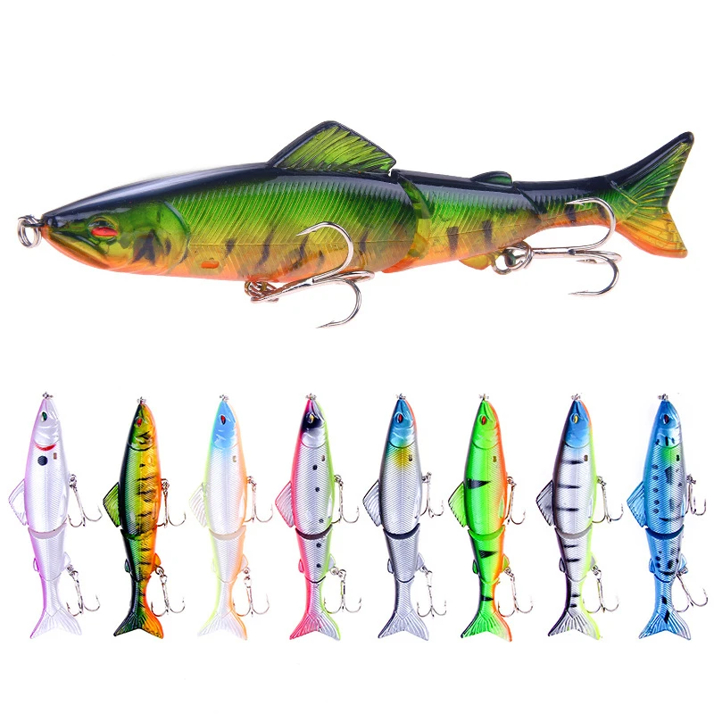 

1pcs Minnow Fishing Lure 130mm 18g Multi Jointed Sections Crankbait Artificial Hard Bait Bass Trolling Pike Carp Fishing Tools