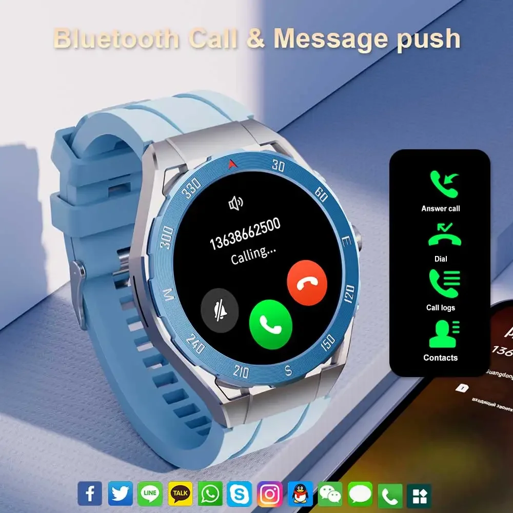 4GB Local Music Watch AMOLED Smart Watch Men 2 in 1 Headphones TWS Bluetooth Call GPS Tracker Smartwatch For Huawei Xiaom Phone