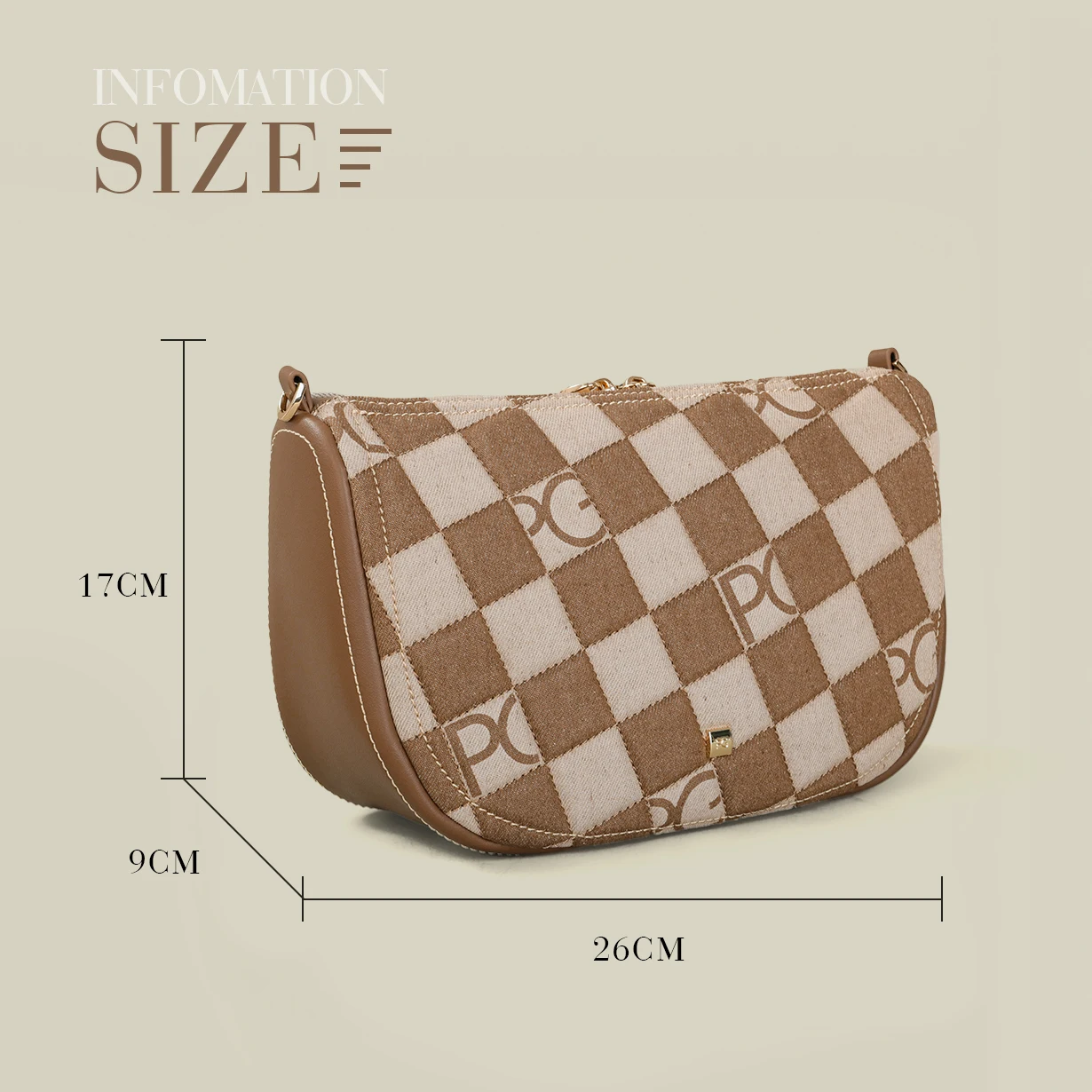 PG Handtasche 2026 Neue Schulter-Umhängetasche Leichter Luxus Hochwertige Modische Vielseitige Damenhandtasche Ausverkauf – Detail 16