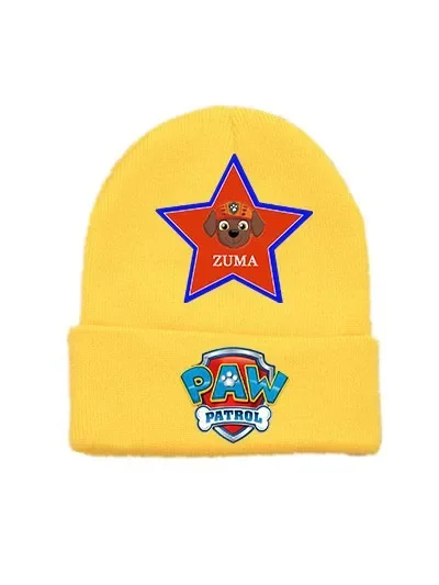 New Paw Patrol Skye Woolen Hat Headgear Cartoon Winter Chase Marshall Knitted Cap Skullies Beanies Boy Girl Bonnet Birthday Gift