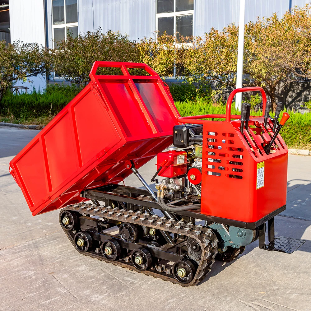 Customized Crawler Dumper Diesel Engine Transporter Can Work In Narrow Area For Farmland Orchard HW800SL Tracked Carriers